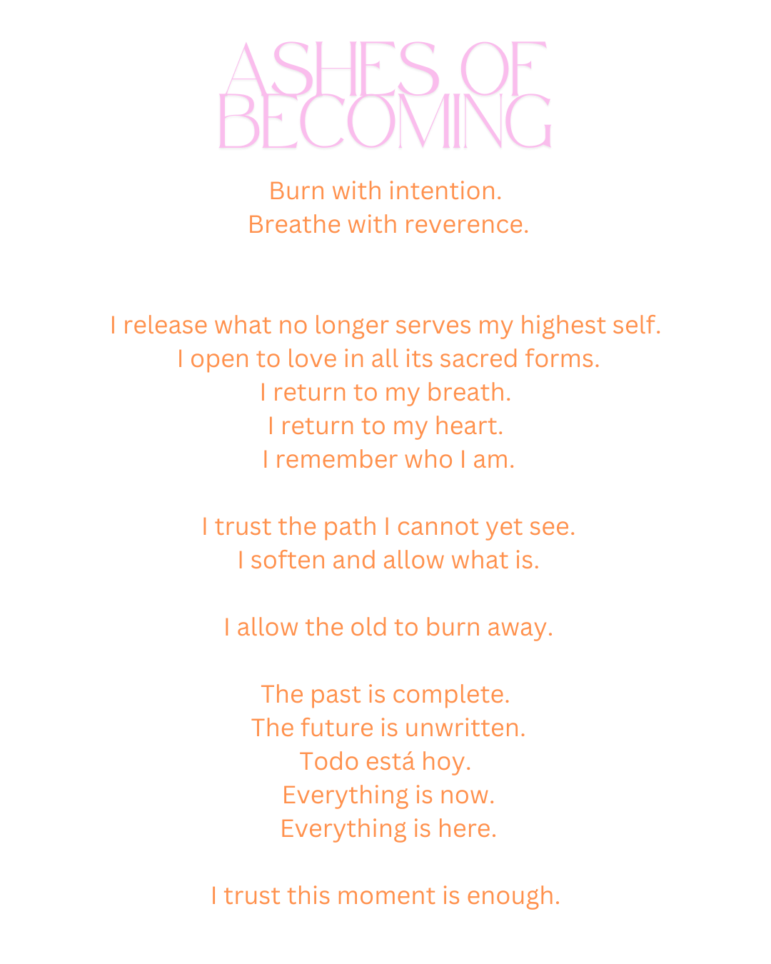 Incense / Ashes of Becoming